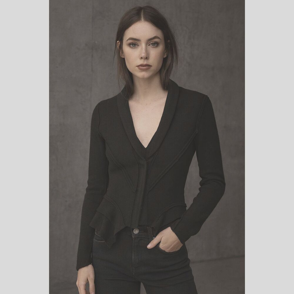 ALLSAINTS Black 100% Wool Sancia Jacket Blazer Women's Size UK 10 US 6